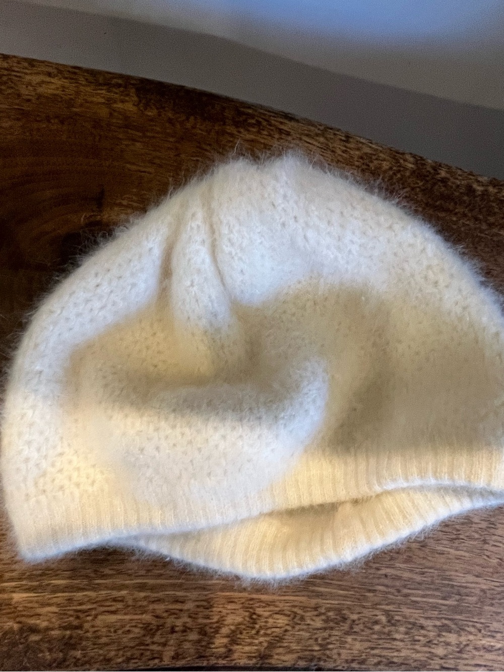 Soft Knit Angora Beret in Cream - Women's Warm Fashion Hat